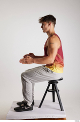 Man White Athletic Male Studio Poses